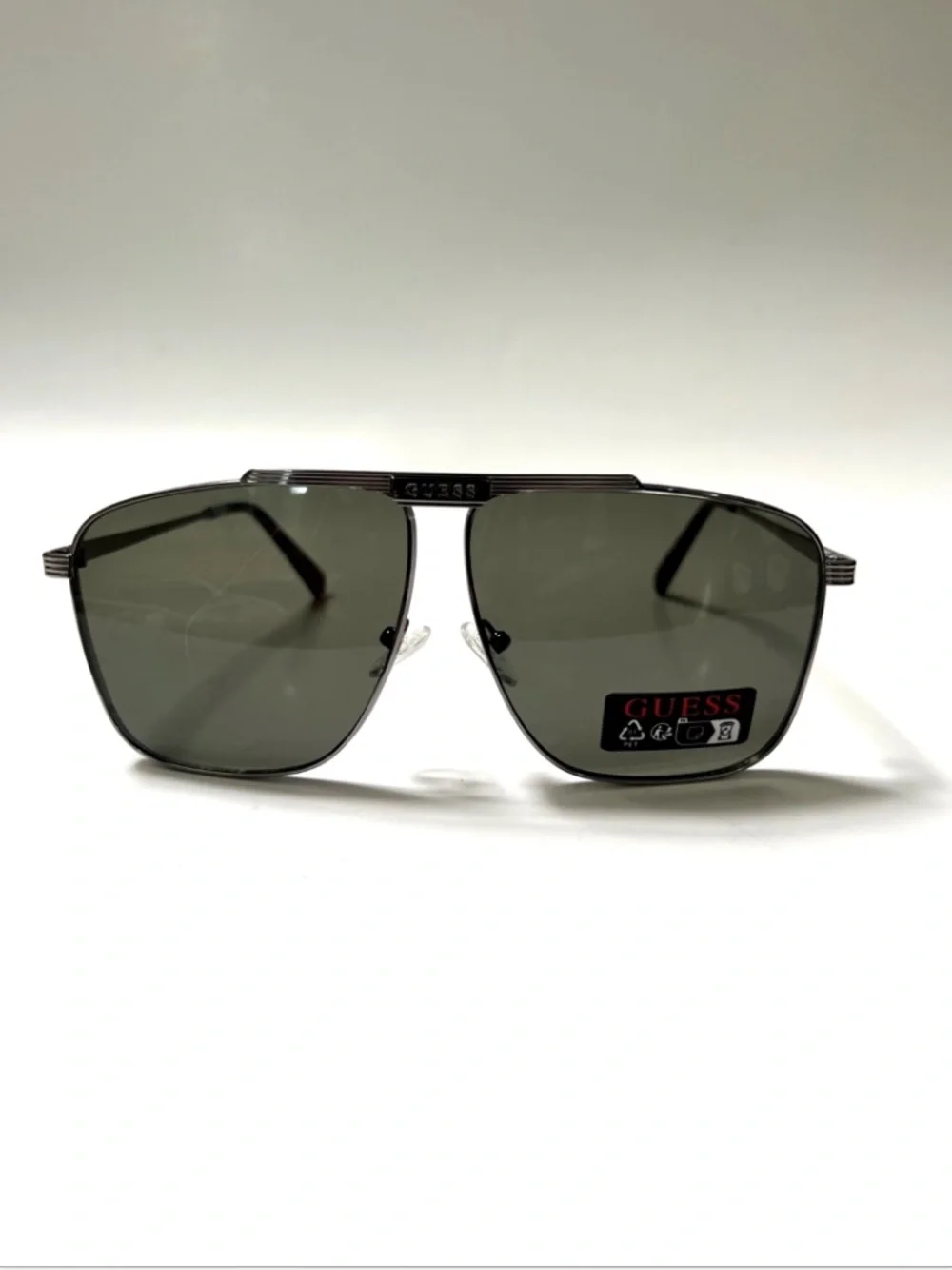 New GUESS Aviator Sunglasses GO00052 Metal Silver Classic Tortoise Leg